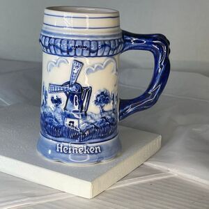 VTG Delft Blue ceramic Heineken beer stein